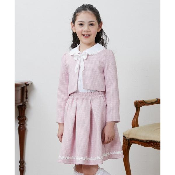 フォーマル 発表会 卒園式 入学式 「卒園　入学」フォーマルスーツ4点セット（ボレロ+ブラウス+スカ...