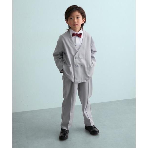 フォーマル 発表会 卒園式 入学式 「卒園　入学」ノーカラースーツ キッズ 子供服 男の子