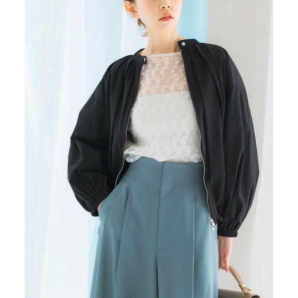 ブルゾン アウター ギャザーボリュームブルゾン レディース