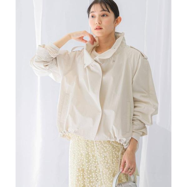 ブルゾン アウター 「撥水」スタンドカラーショートブルゾン レディース