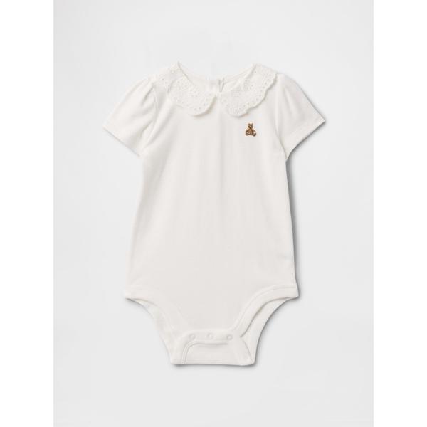 ベビー服 ロンパース リブ ピーターパン ボディスーツ (ベビー)