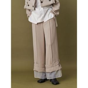 ワイドパンツ パンツ SHEER LAYERED PT / シアーレイヤードパンツ レディース