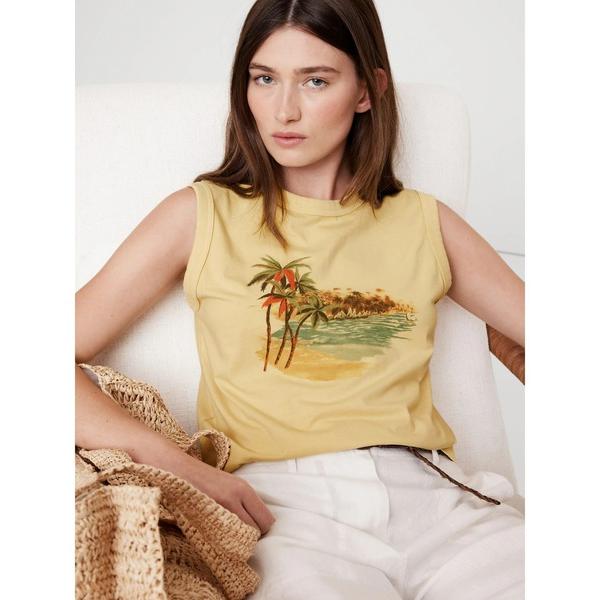 tシャツ ライトウェイト コットン マッスルタンクトップ レディース