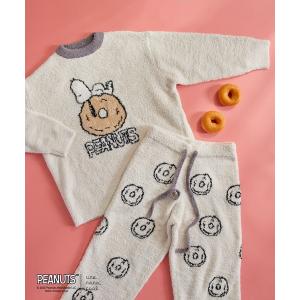 パジャマ ルームウェア 「スヌーピー」PEANUTS × une nana cool プルオーバー＆ロングパンツセット SNOOPY レディース