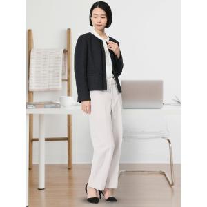 【新品未使用】AKTE ツイードジャケット　ノーカラー AKTE（アクテ） ジャケット ノーカラージャケット ツイードジャケット