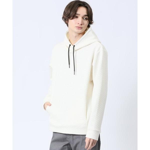 パーカー 「ストレッチ　ウォッシャブル」m.f.エディトリアル メンズ ふくれジャガード 長袖プルパ...