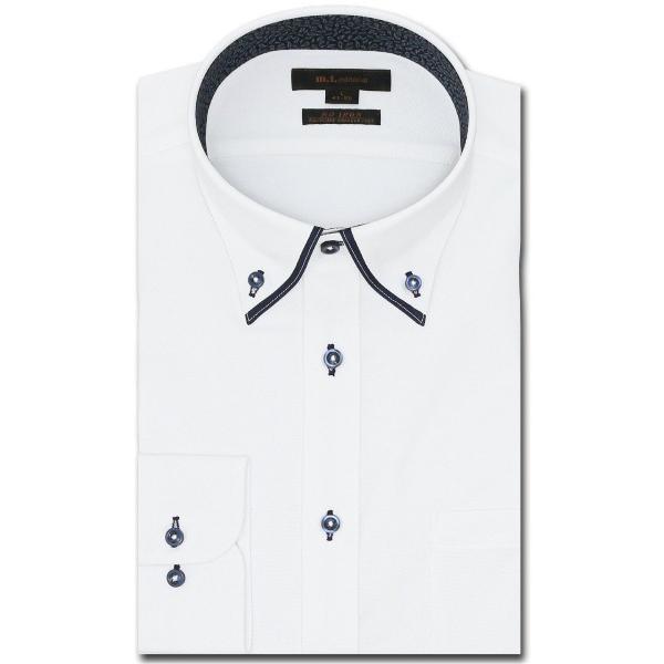 フォーマル シャツ 「ストレッチ ノーアイロン 吸水速乾」m.f.エディトリアル メンズ ボタンダウ...