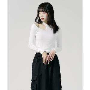 tシャツ one-shoulder cut and sewn / ワンショルダー風 カットソー 秋物 秋服 2026年秋冬 レディース
