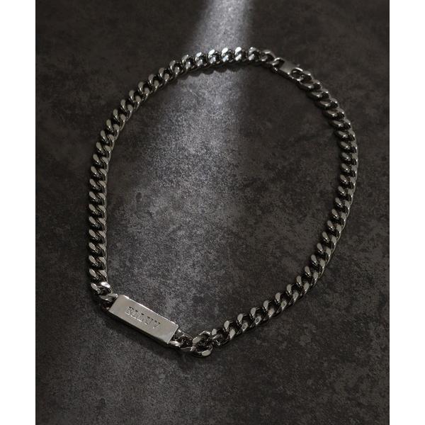 ネックレス 「ELLUV/エルヴ」ロゴプレート ボリュームチェーンネックレス メンズ レディース