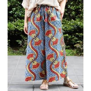 Soiunique（スワユニーク） ワイドパンツ パンツ アフリカン系総柄