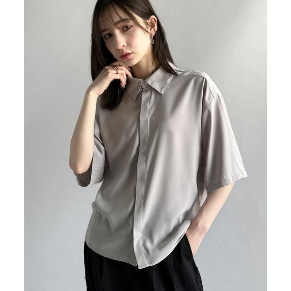 シャツ 「Classical Origin」比翼デザインショート丈シャツ／Cropper Box S...