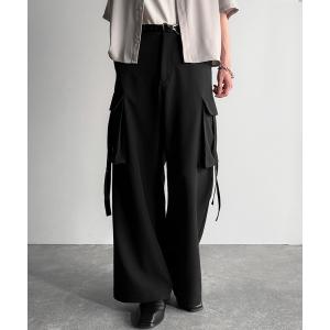 カーゴパンツ 「Classical Origin」「二度見必至。」ビッグポケット付パラシュートワイドスラックス／Big Pocket Parachut
