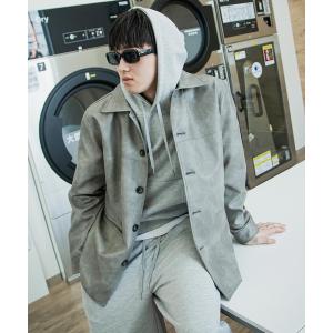 ブルゾン アウター 「White Line」 フェイクレザー カーコート / ジャケット / レザーブルゾン メンズ レディース