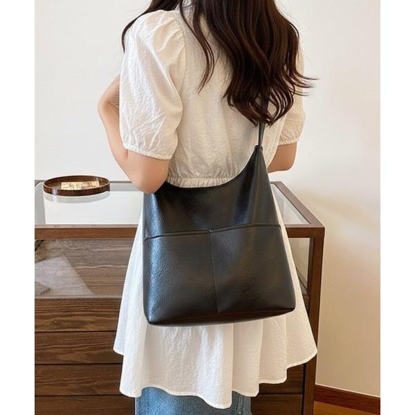 ショルダーバッグ バッグ フロントポケット付きショルダーバッグ レディース