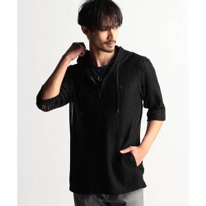 パーカー ラッセルレース5分袖パーカー メンズ