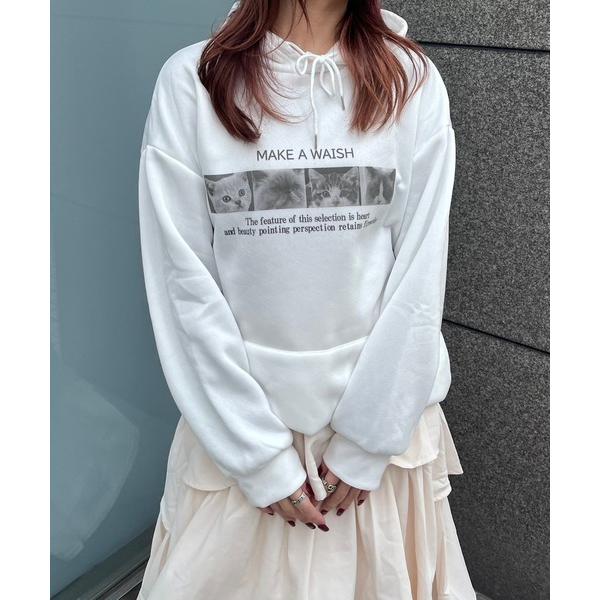 パーカー キャットフォトパーカー レディース