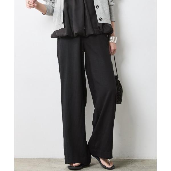 パンツ レーヨン麻リラックスワイドパンツ「大きいサイズ有」シックスタイル レディース