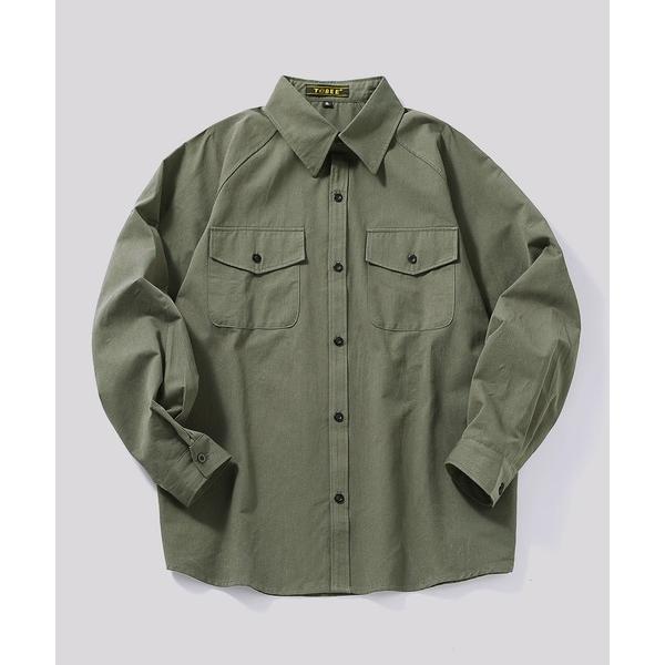 シャツ 「TOBEE」 ベーシック長袖シャツ ルーズシルエットCPOシャツ メンズ レディース
