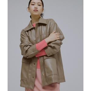 CHIGNON（シニヨン） コート アウター (CHIGNON)フェイクレザー