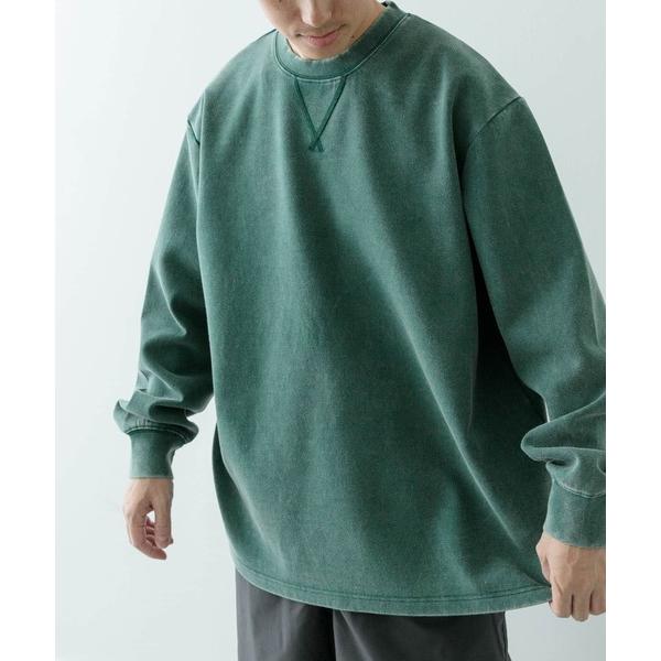 tシャツ フェードダンボール クルーネックTops メンズ