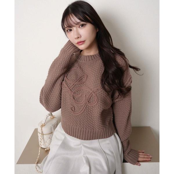 ニット セーター LPエンブレムモックニット レディース