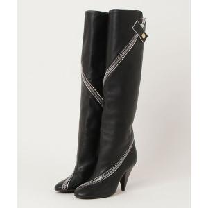 「CELINE」 ロングブーツ 35 ブラック レディース