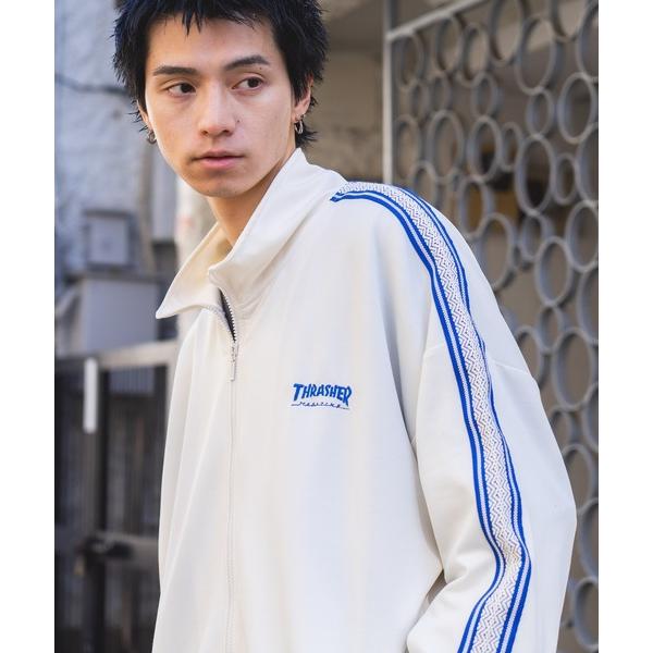 ジャージ 「THRASHER/スラッシャー」ジャガードテープ サイドライン ジャージトラックジャケッ...