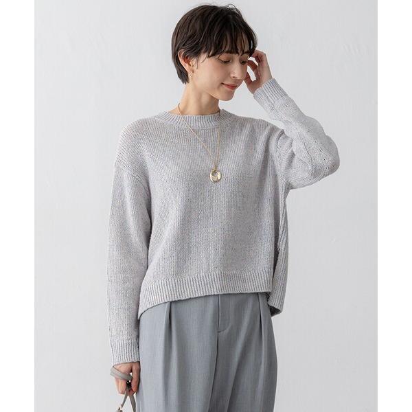 ニット セーター 「洗える」コットンルレックスリリー カラーニット レディース