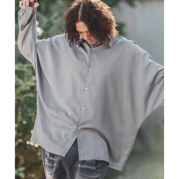 シャツ ms5967-ルーズシルエットTRドルマンスリーブシャツ メンズ