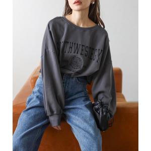 トレーナー スウェット カレッジロゴ刺繍ピグメントスウェット レディース｜ZOZOTOWN Yahoo!店