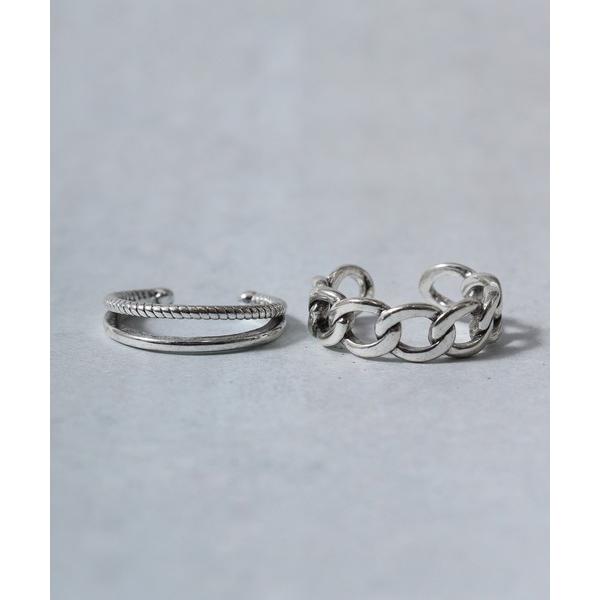 指輪 リング Diliraba 2点セット サイズ調整可能 真鍮 指輪 リング ユニセックス DEU...