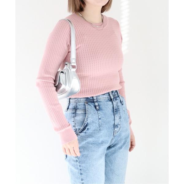 ニット セーター 入学式 アイレットニットプルオーバー / インナーカットソー レディース