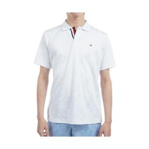 ポロシャツ リーフジャガード 半袖ポロシャツ メンズ