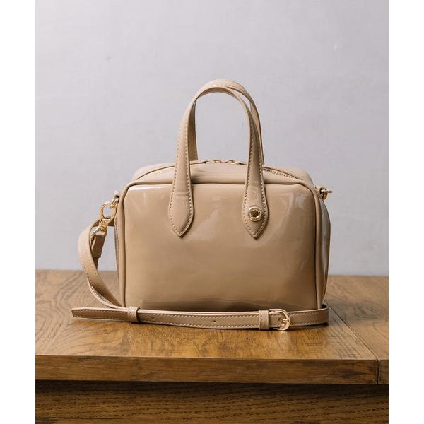 ボストンバッグ 「BEAURE」エナメルminiショルダーバッグ スクエア ボストン B-25026...