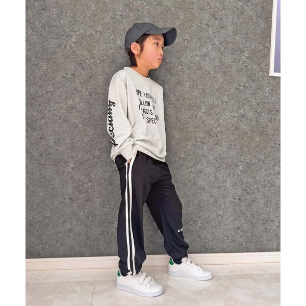 セットアップ ミニ裏毛　綿タッチ　2本ライン　セットアップ キッズ 子供服 男の子 女の子