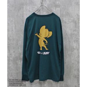 トレーナー スウェット TOM＆JERRY　トム＆ジェリー　ミニ裏毛　綿タッチ　バックプリント　BIG　トレーナー メンズ レディース