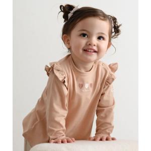 tシャツ 肩フリル 長袖 Tシャツ キッズ 子供...の商品画像