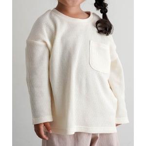 tシャツ 長袖 Tシャツ ワッフル キッズ 子供...の商品画像