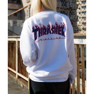 トレーナー スウェット FLAME LOGO CREW SWEAT/スラッシャーフレイムロゴスウェットトレーナー メンズ レディース