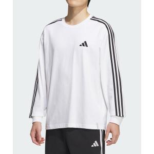 tシャツ エッセンシャルズ プラス ルーズフィット スリーストライプス 長袖Tシャツ / ロンT / アディダス adidas メンズ