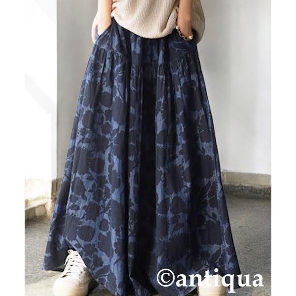 スカート ボタニカル柄スカート