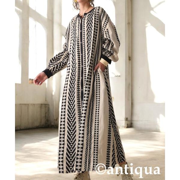 シャツワンピース インド綿シャツワンピース