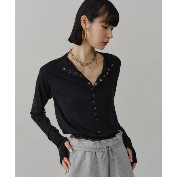 tシャツ 2way many button top / メニーボタントップス レディース