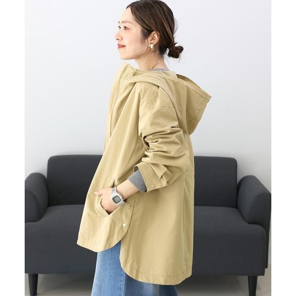 マウンテンパーカー ウインドブレーカー T/Cピーチサイドボタンフーディーマウンテンパーカー レディ...