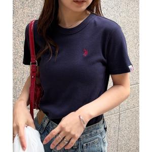 tシャツ 「U.S.POLO ASSN.」 コンパクトスムースＴシャツ レディース