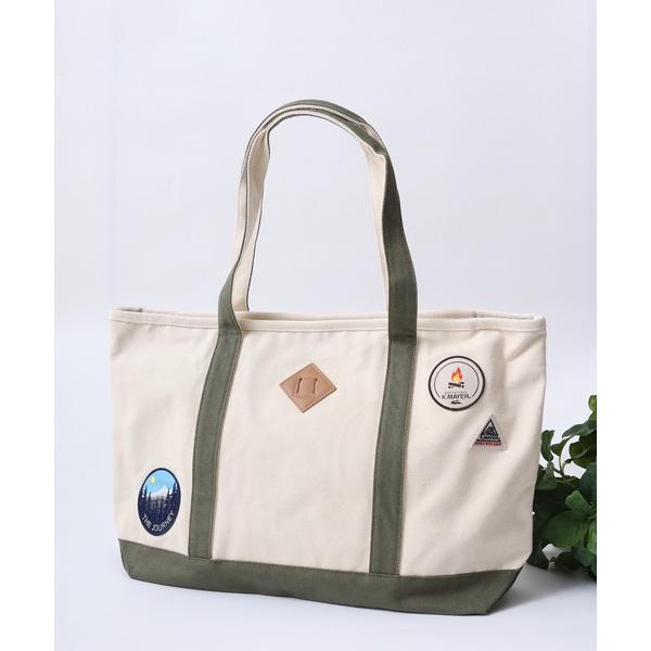 トートバッグ KRIFF MAYER ワッペン キャンバス トートバッグ 男女兼用 メンズ レディー...