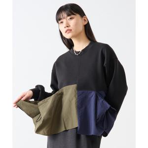 tシャツ 異素材使いプルオーバー レディース