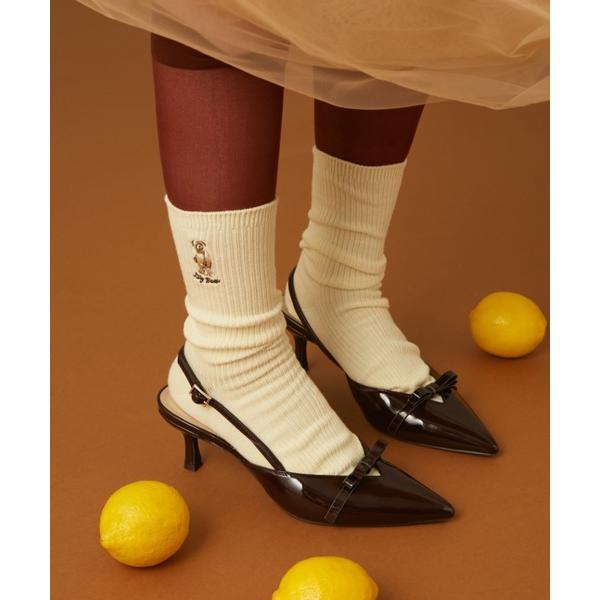 靴下 「ZOZO限定アイテム」Lily Bearリブソックス レディース