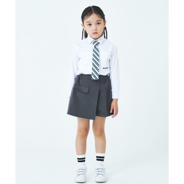 ブラウス シャツ ブロードストレッチネクタイ付シャツ キッズ 子供服 男の子 女の子