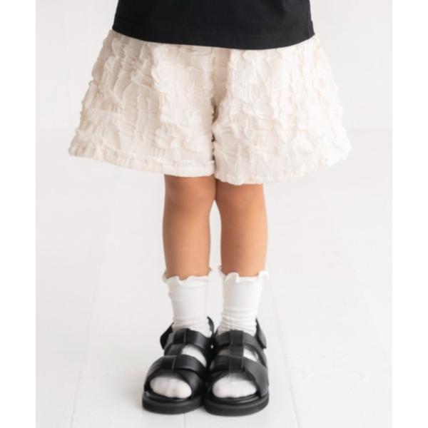 ハーフパンツ パンツ 短パン ぽこぽこふくれチェックキュロット キッズ 子供服 女の子